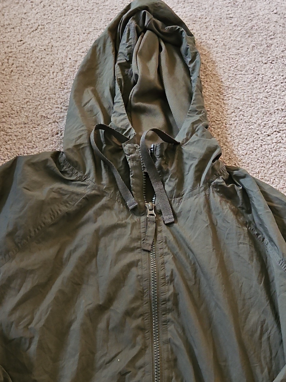 Sonoma Olive Green Hooded Windbreaker Jacket